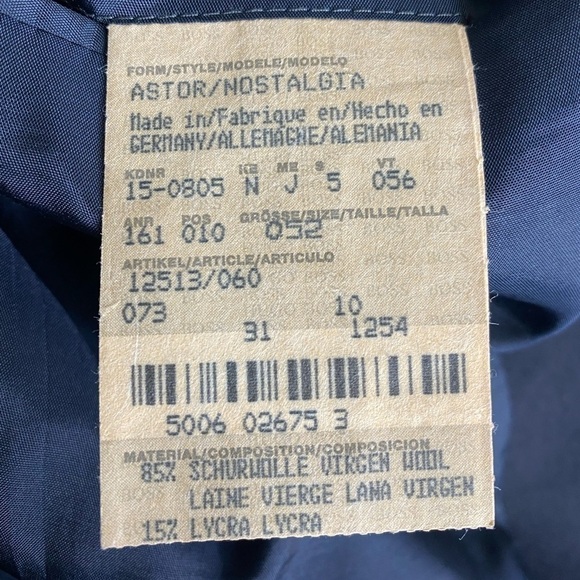 Boss Hugo Boss Black Label Astor Nostalgia Dark Blue Sport Coat Sz US 42 Euro 52 - Picture 6 of 7